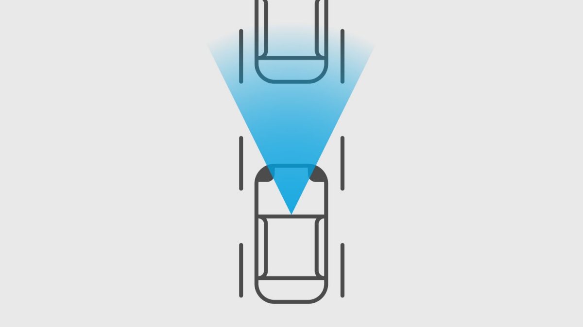 Icono de Nissan X-Trail e-POWER 2024 mostrando como funciona la Alerta Inteligente de Colisión Frontal