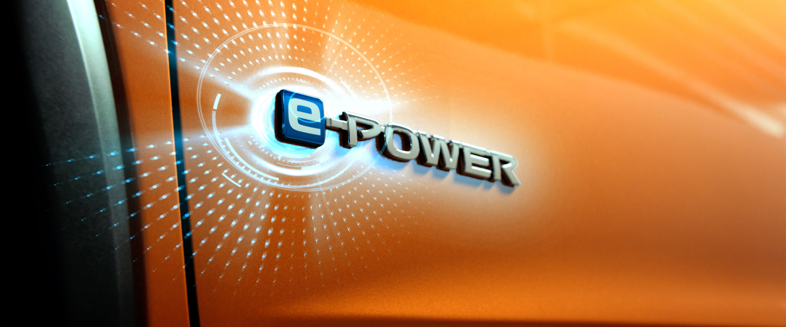 Logo de e-power en carrocería de Nissan Kicks